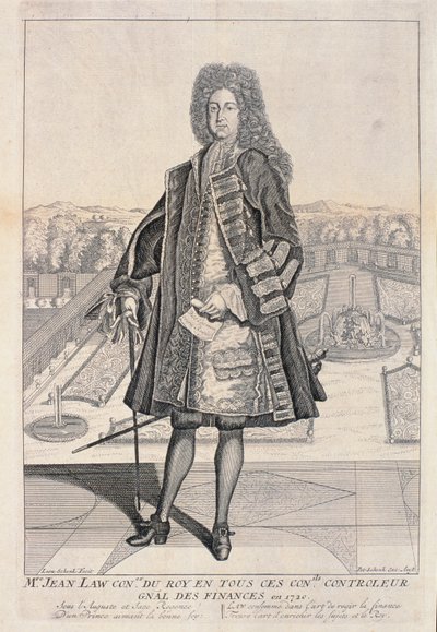 John Law (1671-1729) z Lauristonu od Leonardus Schenk